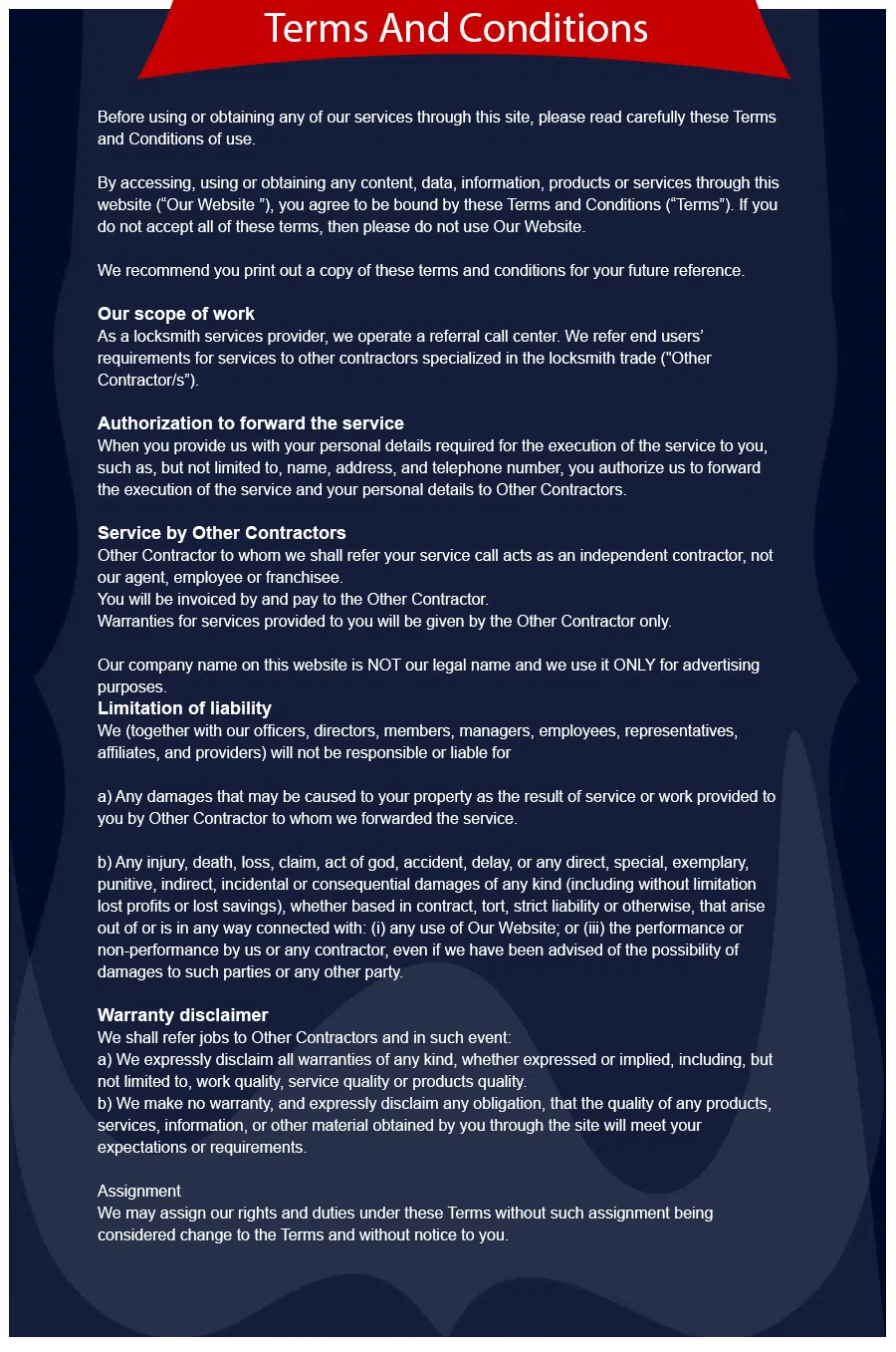 Edmonds Locksmith Service Edmonds, WA 206-801-9765 - TermsAndConditions-3